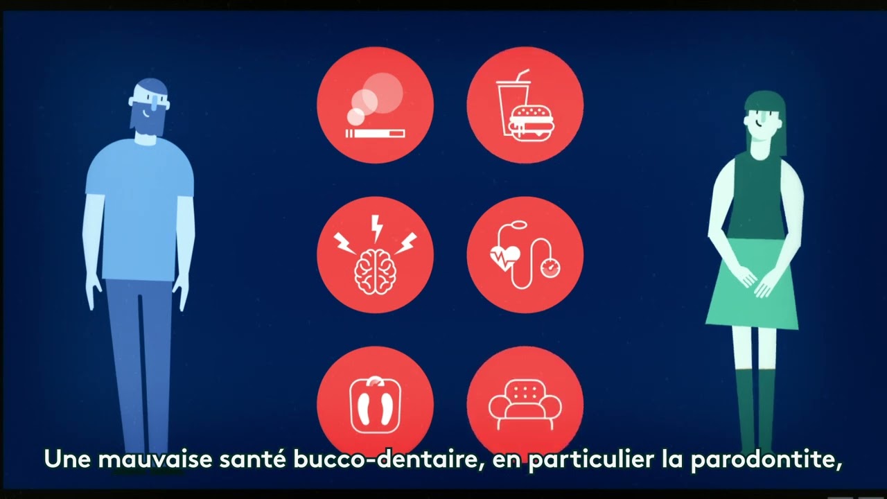 Perio & Family Doctors animation for oral health providers - subtitled in French