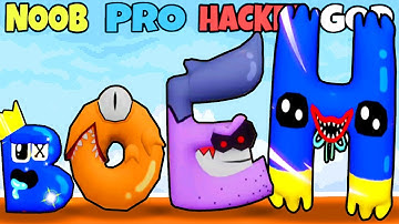 NOOB vs PRO vs HACKER vs GOD in Alphabet Merge Monster Lore