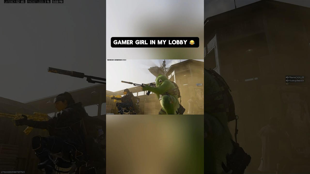 Gamer girl in my lobby 😂 