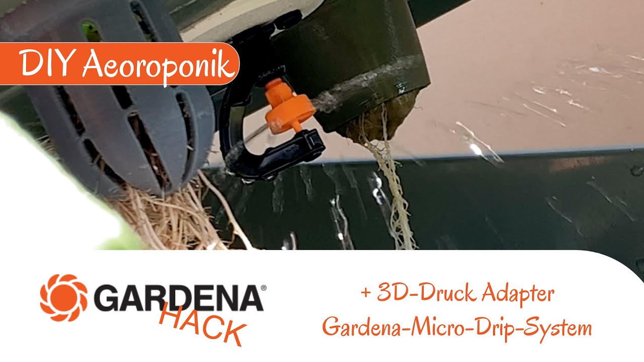 DIY Aeroponik System und Adapter für Gardena-Micro-Drip-System Düsen in deinem Hydroponik-Garten
