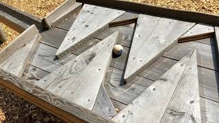 Very long  wooden marble run at Sciury course Pradel (Molveno-TN) screenshot 4