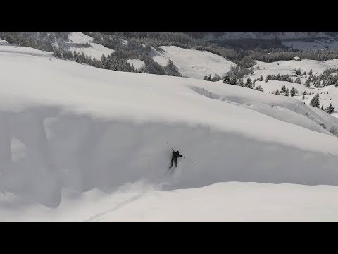 Skier Crashes Into Snow Slope