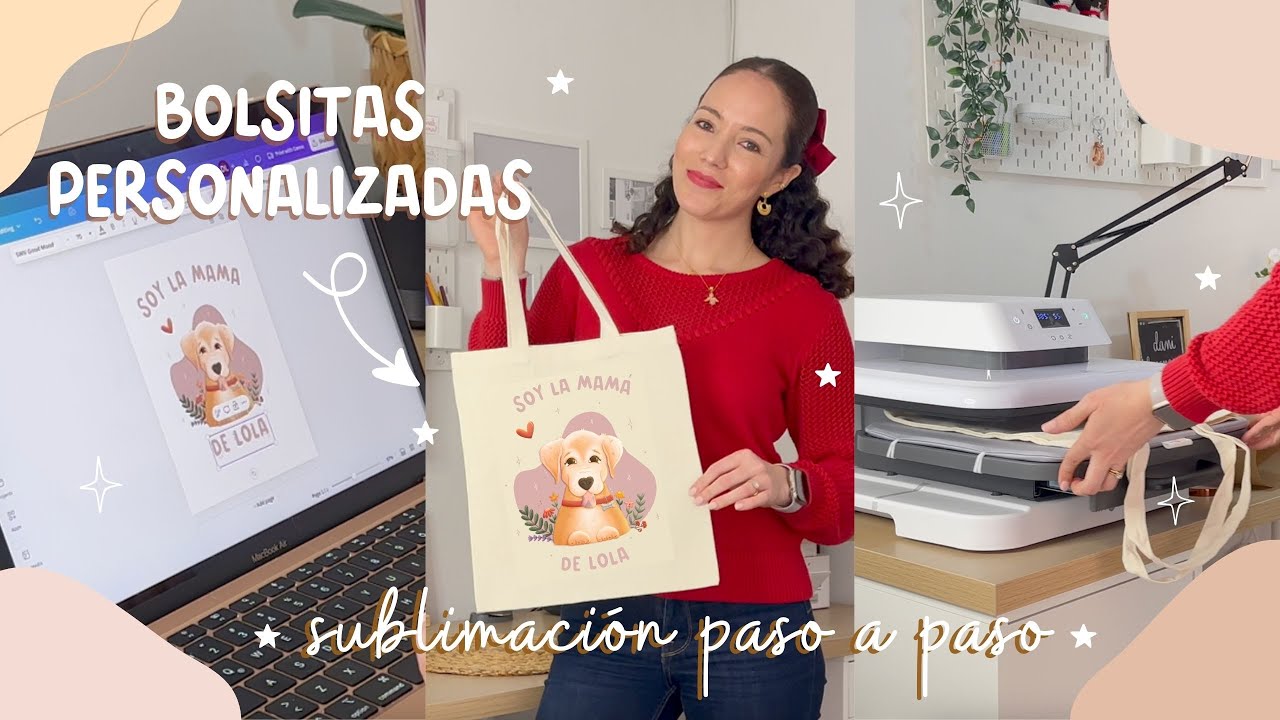 🐾Cómo Hacer una Bolsa de Tela por Sublimación | Diseño Personalizado de Mascotas 🛍️ Canvas Tote Bags