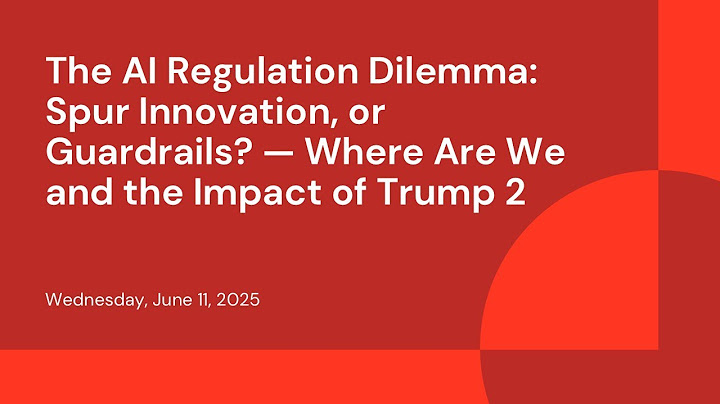 The AI Regulation Dilemma: Spur Innovation, or Guardrails? — Where Are We and the Impact of Trump 2 thumbnail