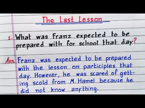 Video: Kto požiadal Franza, aby sa neponáhľal do školy?