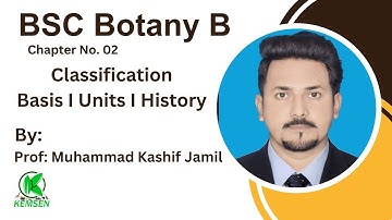 Classification I Basis I Units I History I BSc Botany B I Chapter No. 02 I KEMSEN