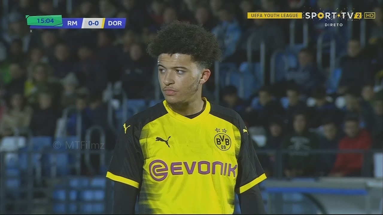 Jadon Sancho vs Real Madrid Away • Youth League 17/18 | HD
