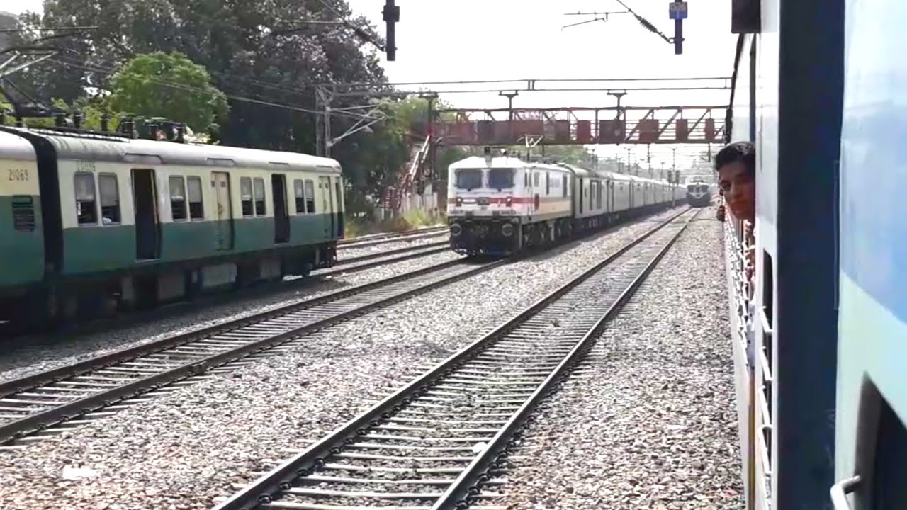 नई दिल्ली पहुंचने के लिए लगी राजधानी और सुपरफास्ट ट्रेनों में रेस। Race b/w Rajdhani Vs Karnatak Exp