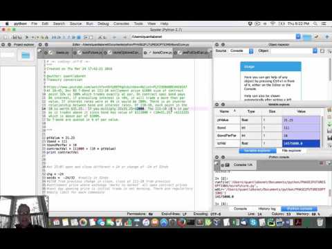 US treasury bond conversion example in Python