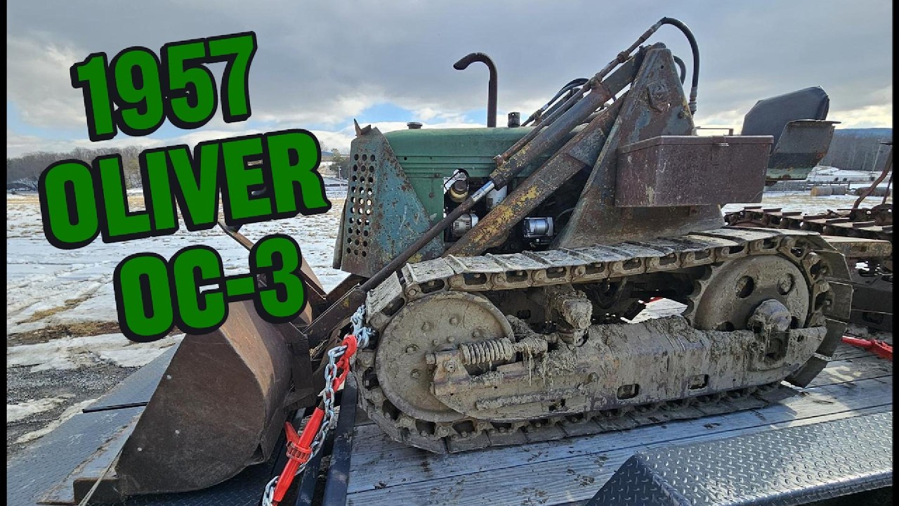 Гусеничный погрузчик запрыгнул на мой прицеп!!! Oliver OC3 1957 года выпуска пополнил наше стадо!