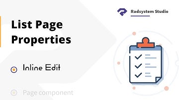 Inline Edit in List Page Properties | Low Code | RadSystems Studio