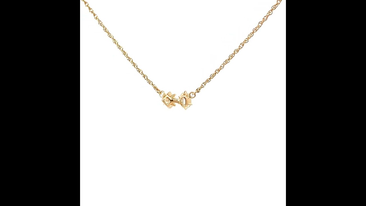 アガット ダイヤモンド ネックレス K18イエローゴールド agete 2p 