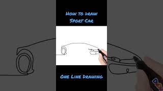 How to draw srort car one line drawing for kids #art #drawings #forkids #howtodraw #onelinedrawing