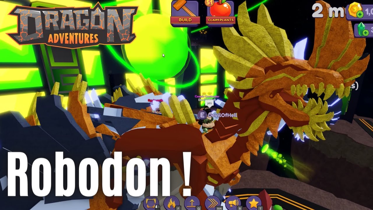 A fan lent me a Robodon in Roblox Dragon Adventures. Gameplay by Astros Farm.