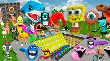 💥 SPONGEBOB SHREDDER EVOLUTION OF ALL ITALIAN BRAINROT MEMES vs HUNGRY WORM ROBLOX FAMILY in Gmod !