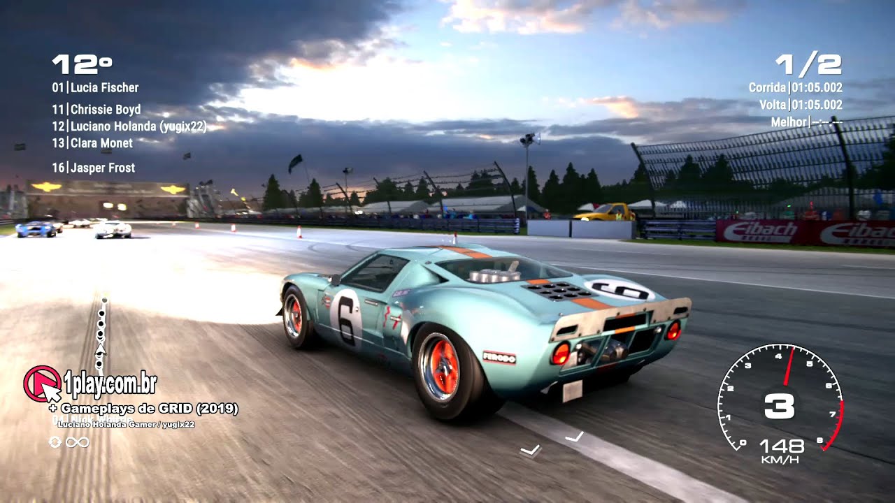 GRID (2019)! FORD GT40 (SPORT CIRCUIT / INDIANÁPOLIS  [ ESTADOS UNIDOS ]) CORRIDA EM AUTÓDROMO!