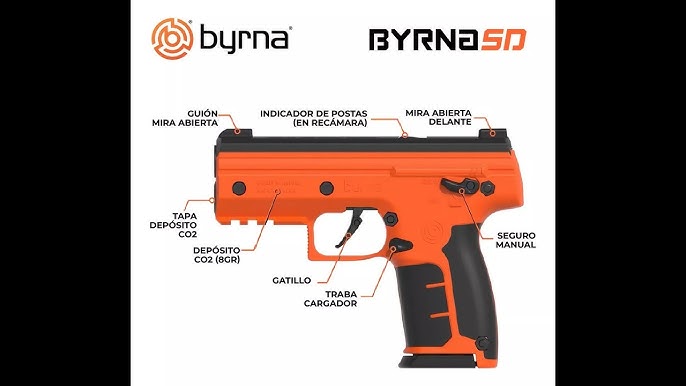 Pistola Co2 Defensa Personal Byrna SD Postas De Goma Pimienta - QLQ Táctico