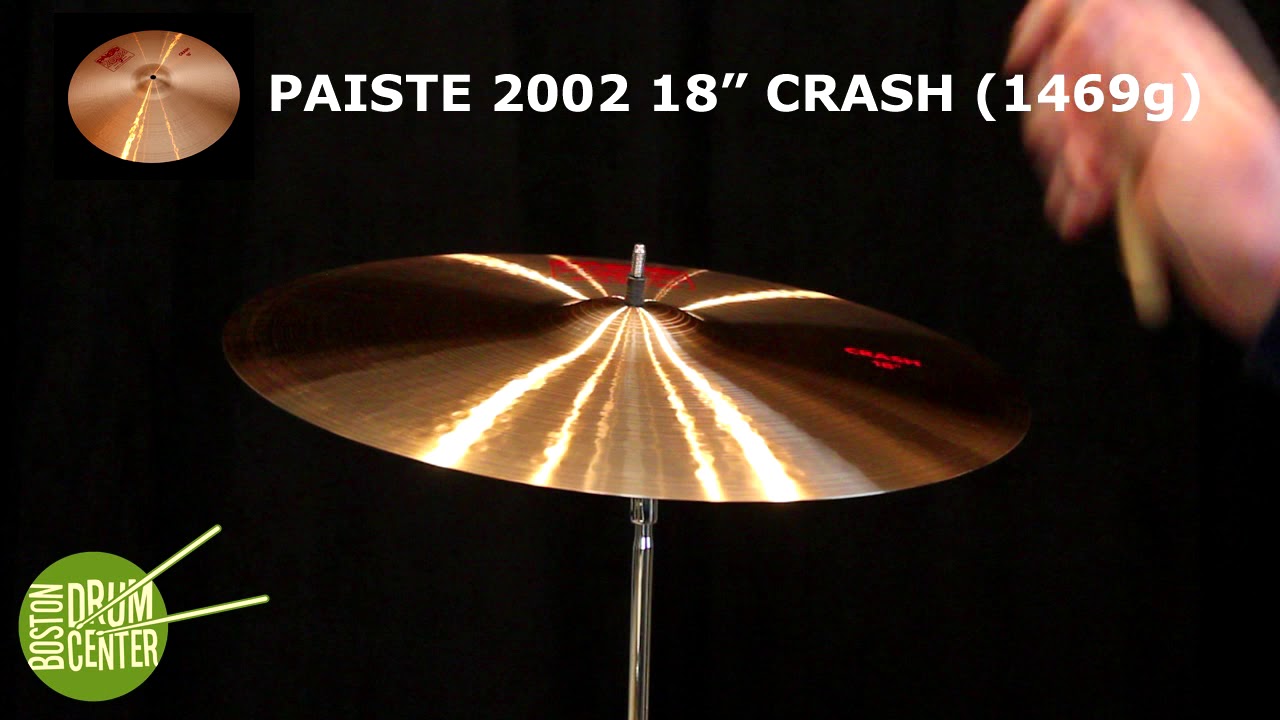 Paiste 2002 16" (1106g), 17" (1263g) & 18" (1469g) Crashes YouTube