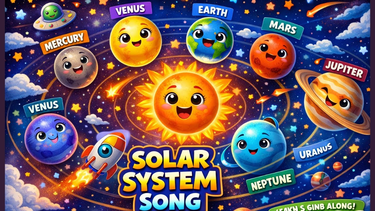 SOLAR SYSTEM SONG| Learn about Sun  and 8 Planets for kids | Kindergarten | Magic Letters TV