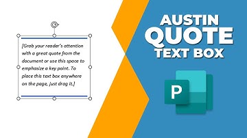 How to insert an Austin quote text box in publisher