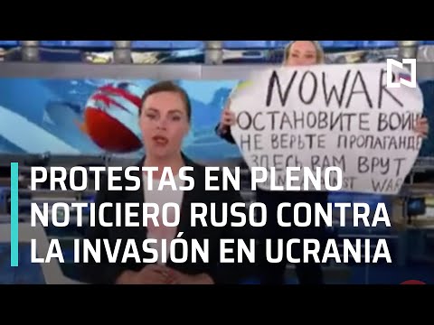 Activista interrumpe en noticiero ruso para protestar contra la guerra en Ucrania - Las Noticias