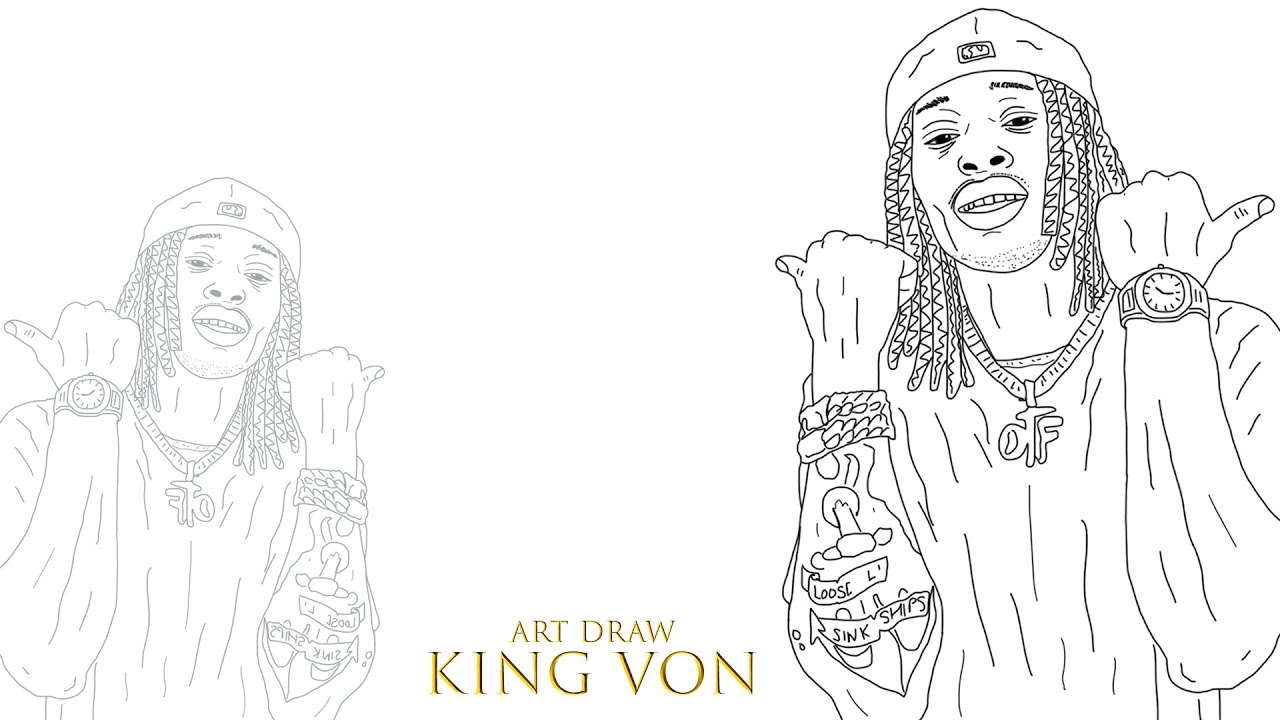 How to Draw King Von Step by Step 2021 - YouTube