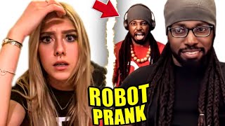 Realistic Robot Talks to Strangers Prank