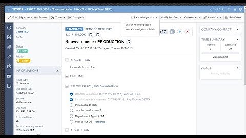 Les Checklists dans Autotask