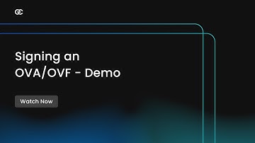 Signing an OVA/OVF demo