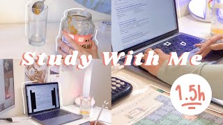 1.5h 💜 STUDY WITH ME 💜 with AESTHETIC lofi background music