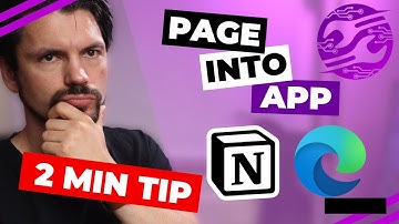 Quickly access your Notion pages from the start bar using Edge