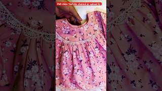 Very easy round yoke baby frock #babyfrockcuttingandstitching