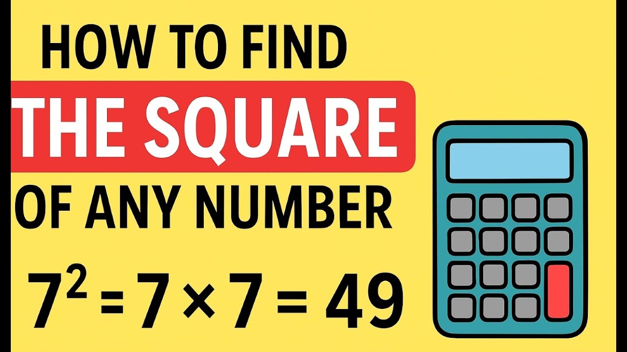 How to Find the Square of Any Number - YouTube