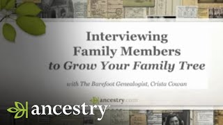 Interviewing Family Members: A Great Way to Discover Your Family History!