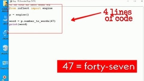 convert number to words in python | number into text