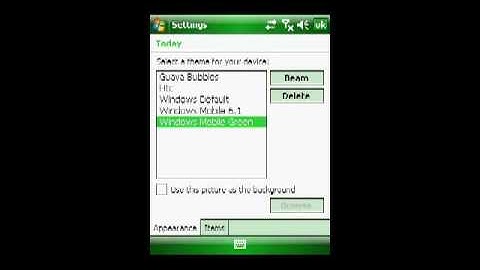 How To Change Today Screen Setup on Windows Mobile Smartphone