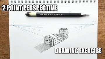 Drawing Multiple Objects in 2 Point Perspective #9