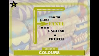 Lesson 17 - Colours _ How to learn Fante with English and French. screenshot 5