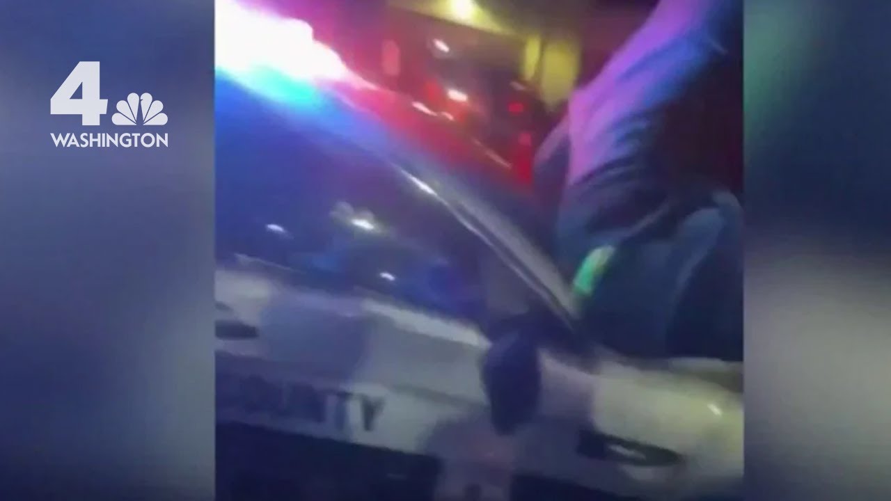 Police Cruiser Damaged During Car Rally in Laurel | NBC4 Washington ...