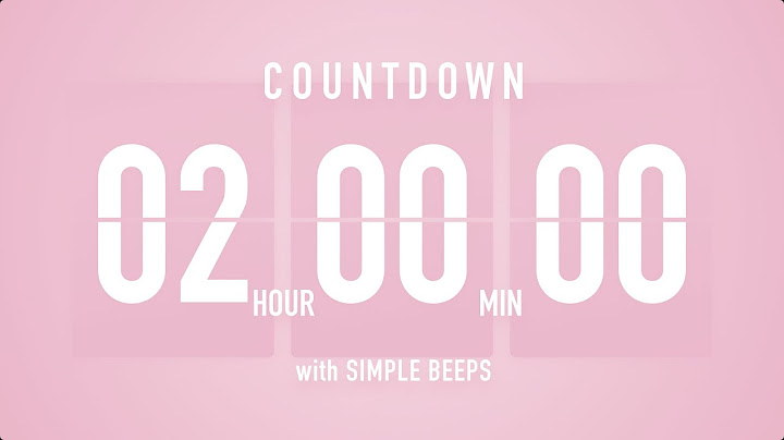 2 Hour Countdown Timer 🌸 Flip Clock with Simple Beeps 🔔