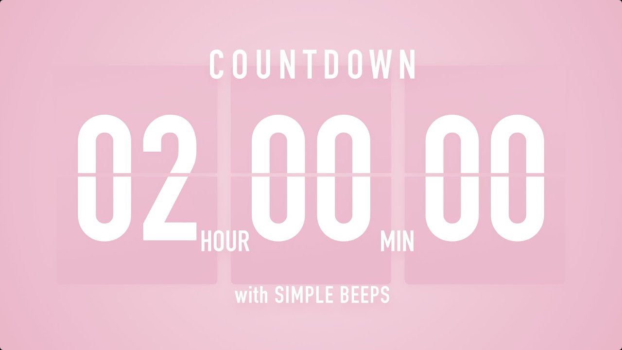 2 Hours Countdown Timer Flip clock🎵 / +SOUL R\u0026B Beats 🎧 + Bells 🔔