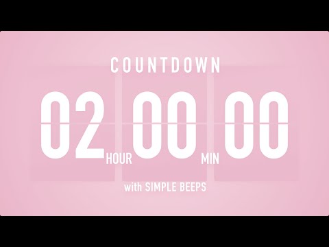 2 Hours Countdown Flip Clock Timer Simple Beeps