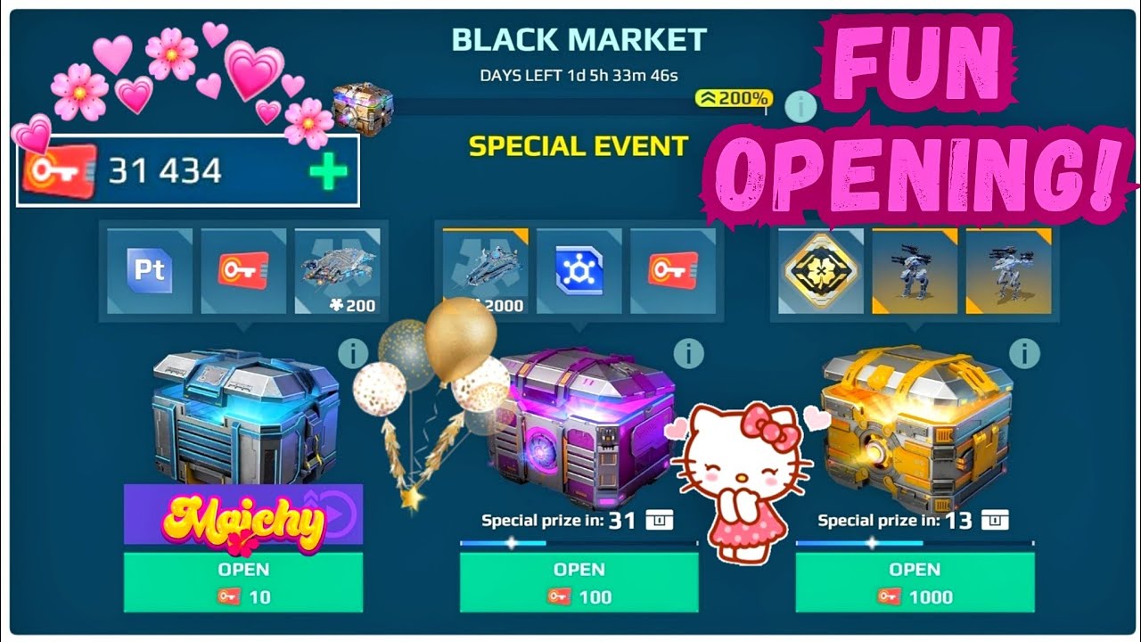 What Can I Win With Over 31.000 Keys In Black Market & Superchest? ✨ War Robots Gameplay