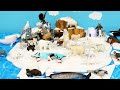 Arctic Tundra Diorama and Animal Figurines - Learn Animal Names