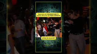 Reportera de PANAMERICANA TV expone dirección de Piero Corvetto #shots