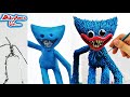 Como hacer a HUGGY WUGGY de Poppy Playtime Escultura Plastilina || How to Huggy wuggy | DibujAme Un