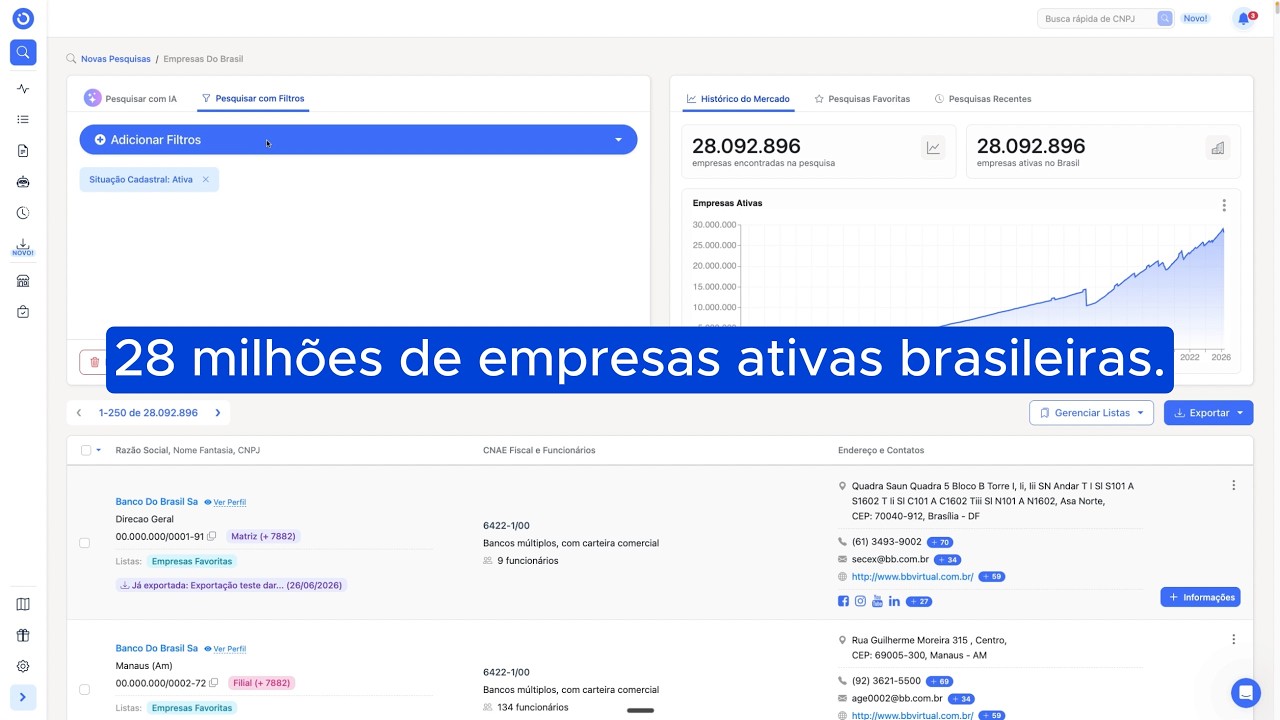 Demonstração da plataforma Oportunidados