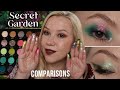 Bella beaute bar secret garden palette  detailed swatches comparisons and 3 looks