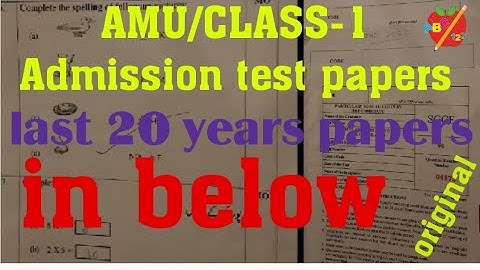 AMU/CLASS-1 First class exam l first class Admission test papers  f 2023 2024 l first class entrance