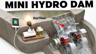 I Built a Mini Hydroelectric Dam at Home Using Simple Water Flow